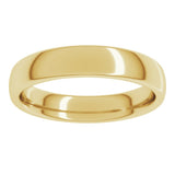 14K Yellow Gold 4 mm Comfort-Fit European-Style Band Size 10.5