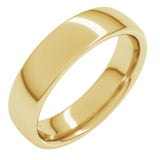 18K Yellow Gold 5 mm Comfort-Fit European-Style Band Size 10
