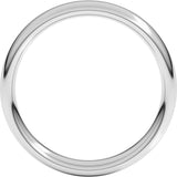 Platinum 4 mm Comfort-Fit European-Style Band Size 10