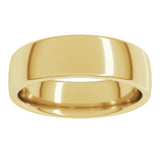 14K Yellow Gold 6 mm Comfort-Fit European-Style Band Size 6.5