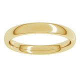 14K Yellow Gold 3 mm Comfort-Fit European-Style Band Size 6