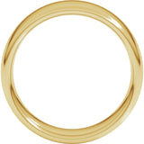 14K Yellow Gold 7 mm Comfort-Fit European-Style Band Size 6