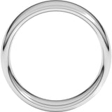 10K White Gold 7 mm Comfort-Fit European-Style Band Size 7