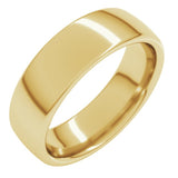 18K Yellow Gold 6 mm Comfort-Fit European-Style Band Size 8