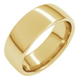 14K Yellow Gold 7 mm Comfort-Fit European-Style Band Size 9.5