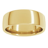 14K Yellow Gold 7 mm Comfort-Fit European-Style Band Size 9.5