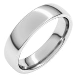 14K White Gold 5 mm Comfort-Fit European-Style Band Size 9
