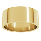14K Yellow Gold 8 mm Flat Band Size 7.5