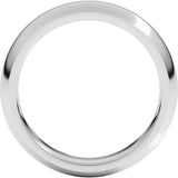 18K White Gold 5 mm Comfort-Fit Half Round Band Size 11
