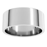 14K White Gold 8 mm Flat Band Size 9.5