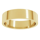 14K Yellow Gold 5 mm Flat Band Size 9.5