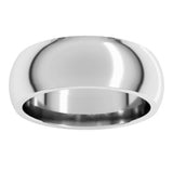 Platinum 7 mm Comfort-Fit Half Round Band Size 11
