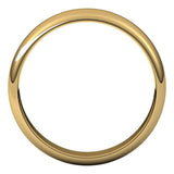 14K Yellow Gold 4.5 mm Half Round Band Size 7.5