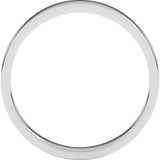 14K White Gold 3 mm Flat Band Size 5.5