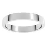 14K White Gold 3 mm Flat Band Size 5.5