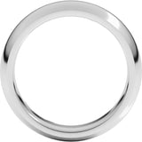 14K White Gold 6 mm Comfort-Fit Half Round Band Size 12.5