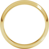 14K Yellow Gold 5 mm Half Round Band Size 12.5