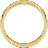 10K Yellow Gold 7 mm Lightweight Comfort-Fit Half Round Band Size 12