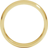 18K Yellow Gold 5 mm Lightweight Comfort-Fit Half Round Band Size 9.5