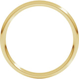 14K Yellow Gold 1.5 mm Comfort-Fit Full Round Band Size 4