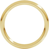 18K Yellow Gold 2 mm Comfort-Fit Full Round Band Size 8.5