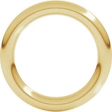 14K Yellow Gold 3 mm Comfort-Fit Full Round Band Size 8