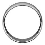 Platinum 8 mm Lightweight Half Round Band Size 9