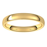 14K Yellow Gold 3.5 mm Comfort-Fit European-Style Band Size 4.5