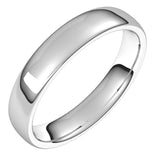14K White Gold 4.5 mm Comfort-Fit European-Style Band Size 4.5