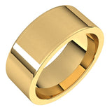 14K Yellow Gold 8 mm Comfort-Fit Flat Band Size 9.5