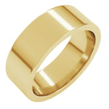 14K Yellow Gold 7 mm Comfort-Fit Flat Band Size 13