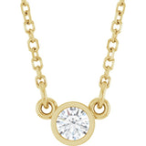 14K Yellow Gold 1/10 CT Lab-Grown Diamond Solitaire 18