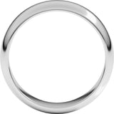 10K White Gold 6 mm Half Round Band Size 9.5