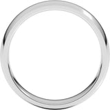 14K White Gold 5 mm Lightweight Comfort-Fit Half Round Band Size 5.5