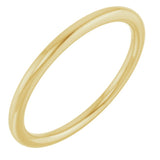 14K Yellow Gold 1.5 mm Comfort-Fit European-Style Band Size 5