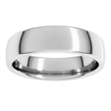 14K White Gold 5.5 mm Comfort-Fit European-Style Band Size 6