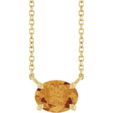 14K Yellow Gold Natural Citrine 18