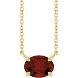 14K Yellow Gold Natural Mozambique Garnet 18