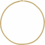 14K Yellow Gold-Filled 4.8 mm Curb 18" Chain