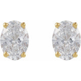 14K Yellow Gold 1/4 CT Natural Diamond Earring