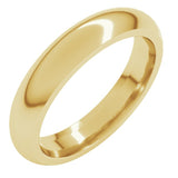 18K Yellow Gold 4 mm Comfort-Fit Half Round Band Size 6