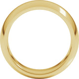 14K Yellow Gold 8 mm Comfort-Fit Half Round Band Size 11