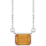 Sterling Silver Natural Citrine 18