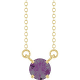 14K Yellow Gold Lab-Grown Alexandrite Solitaire 18