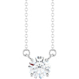 14K White Gold 3/4 CT Lab-Grown Diamond Solitaire 18