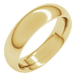 14K Yellow Gold 5.5 mm Comfort-Fit Half Round Band Size 10.5
