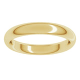 14K Yellow Gold 3.5 mm Comfort-Fit Half Round Band Size 5.5