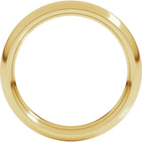 14K Yellow Gold 3.5 mm Comfort-Fit Half Round Band Size 5