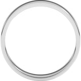 14K White Gold 4.5 mm Flat Band Size 6
