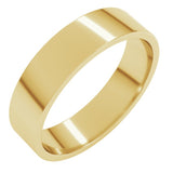 14K Yellow Gold 5.5 mm Flat Band Size 9.5
